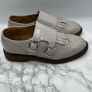 ASOS MASTERMIND Monk Grey Patent Flat Shoes-37/US 6